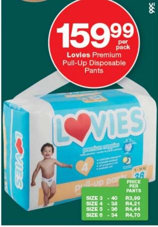 Lovies Premium Pull-Up Disposable Pants