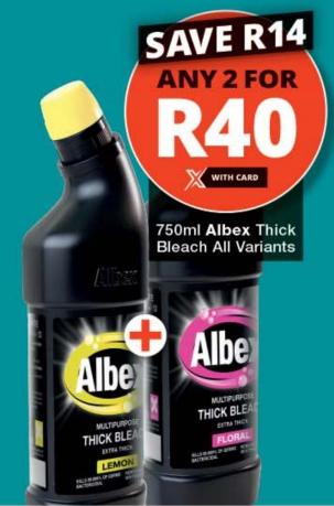 Albex Thick Bleach - Multipurpose, available in Lemon and Floral variants