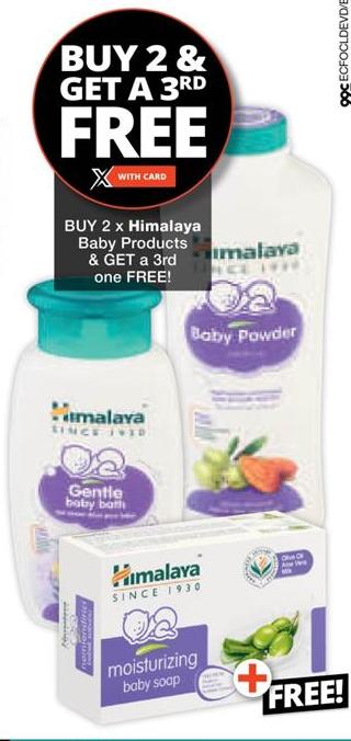 Himalaya Baby Products & Get a 3rd One Free