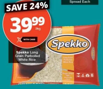 Spekko Long Grain Parboiled White Rice 2kg