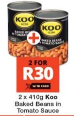 Koo Baked Beans in Tomato Sauce 2x410gm