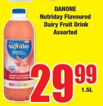 Danone Nutriday Flavoured Dairy Fruit Drink Assorted 1.5ltr