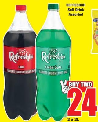 REFRESHHH Soft Drink Assorted 2x2ltr