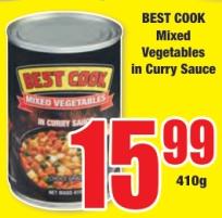 BEST COOK Mixed Vegetables in Curry Sauce 410g