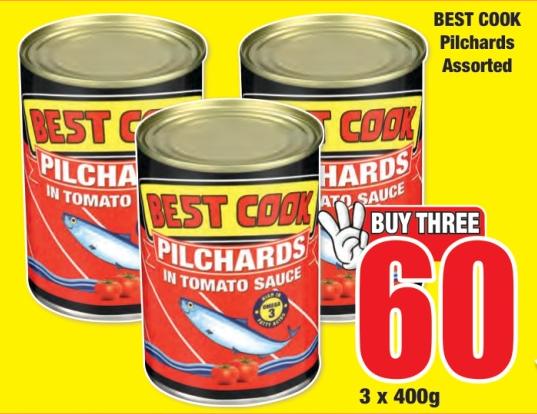 BEST COOK Pilchards Assorted 3x400gm