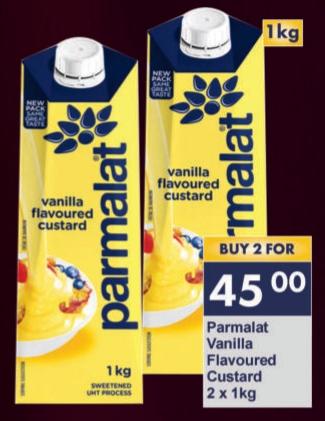 Parmalat vanilla flavoured custard 2x1kg