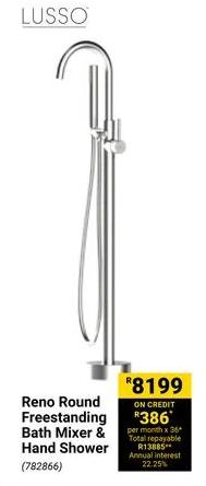 Reno Round Freestanding Bath Mixer & Hand Shower