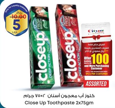 Close Up Toothpaste 2x75gm