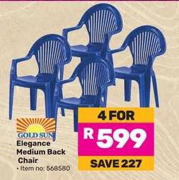 Gold Sun Elegance Medium Back Chair