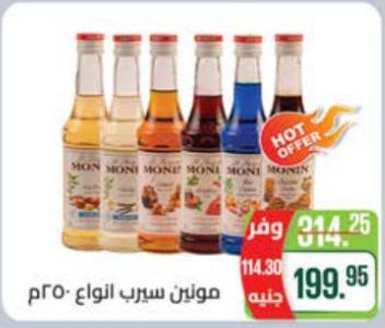 Monin Syrup - 250ml bottles