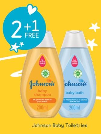 2+1 free Johnson's baby shampoo 200ml