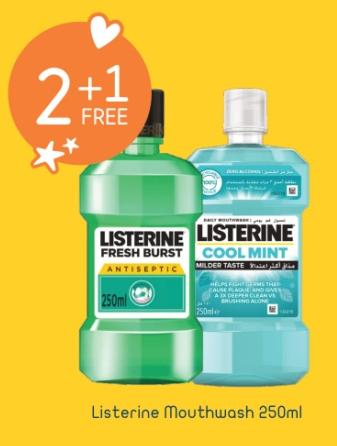 Listerine Mouthwash Fresh Burst Antiseptic 250ml