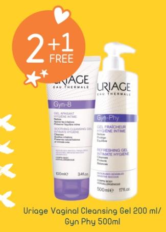 Uriage Vaginal Cleansing Gel 200 ml and Gyn Phy 500 ml