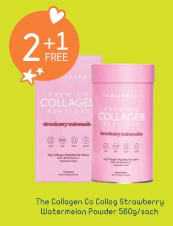 The Collagen Peptides Strawberry Watermelon Powder 560g/sach