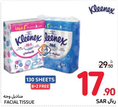 Kleenex Facial Tissue 8+2 x130 sheets