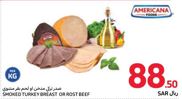 Americana Smoked Turkey Breast or Roast Beef Per Kg