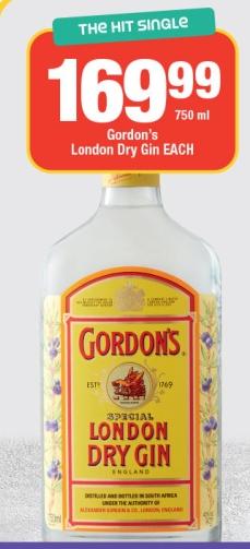 Gordon's London Dry Gin 750ml