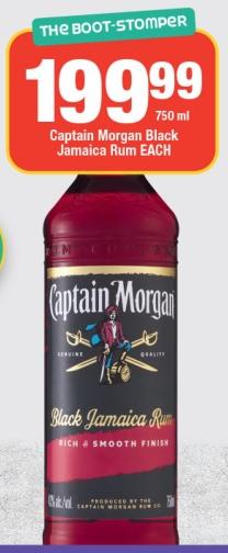 Captain Morgan Black Jamaica Rum 750ml