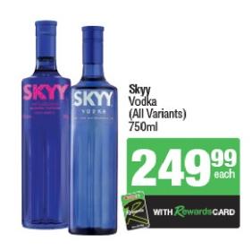 Skyy Vodka (All Variants) 750ml