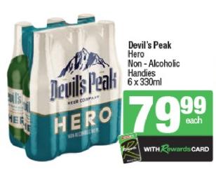 Devil's Peak Hero Non - Alcoholic Handies 6x330ml