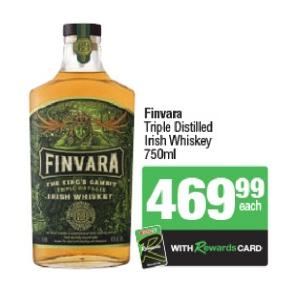 Finvara Triple Distilled Irish Whiskey 750ml