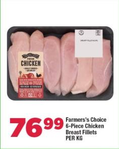 Farmer's Choice 6-Piece Chicken Breast Fillets 1kg