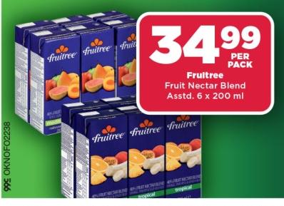 Fruitree Fruit Nectar Blend Assorted, 6 x 200 ml