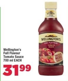 Wellington's Full Flavour Tomato Sauce 700ml Each