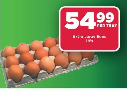 Extra Large Eggs 18's