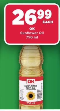 OK Sunflower Oil 750ml