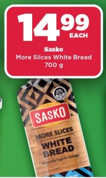 Sasko More Slices White Bread 700g