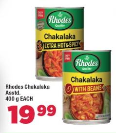 Rhodes Chakalaka Assorted 400g Each