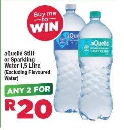 aQuellé Still or Sparkling Water 1.5 Litre (Excluding Flavoured Water) Any 2