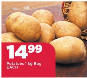 Potatoes 1kg bag Each