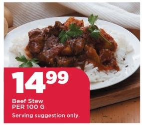 Beef Stew Per 100g