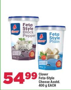 Clover Feta-Style Cheese Assorted 400g Each