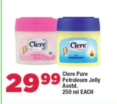 Clere Pure Petroleum Jelly Assorted 250ml Each