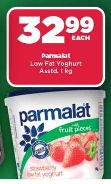 Parmalat Low Fat Yoghurt Assorted 1 kg 