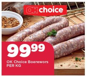 OK Choice Boerewors per kg 