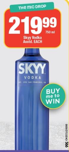 Skyy Vodka Asstd 750ml