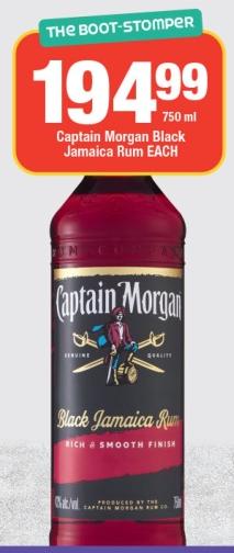 Captain Morgan Black Jamaica Rum 750ml