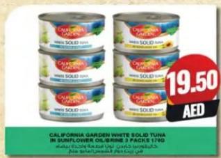 CALIFORNIA GARDEN WHITE SOLID TUNA IN SUNFLOWER OIL 3x170G