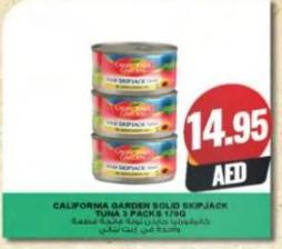 California Garden Solid Skipjack Tuna 3x170 Gm