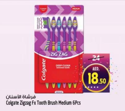 Colgate Zigzag Fx Tooth Brush Medium 6Pcs