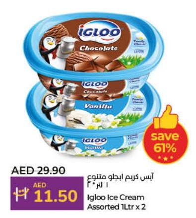 Igloo Ice Cream Assorted 1Ltr x 2