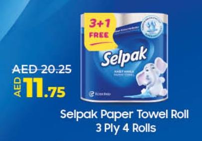 Selpak Paper Towel Roll 3 Ply 3+1 Rolls