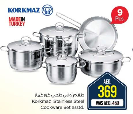 Korkmaz Stainless Steel Cookware Set asstd.