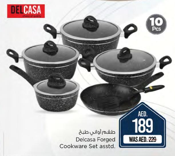 Delcasa Forged Cookware Set assorted