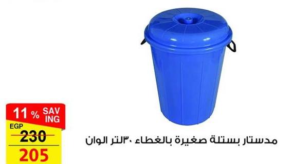 Small trash can with lid, 30 liters.