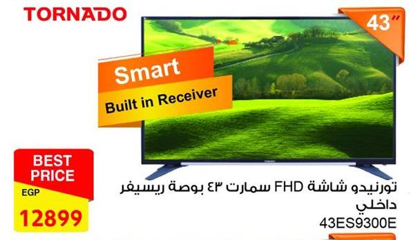 TORNADO 43" Smart FHD TV with Built-in Receiver